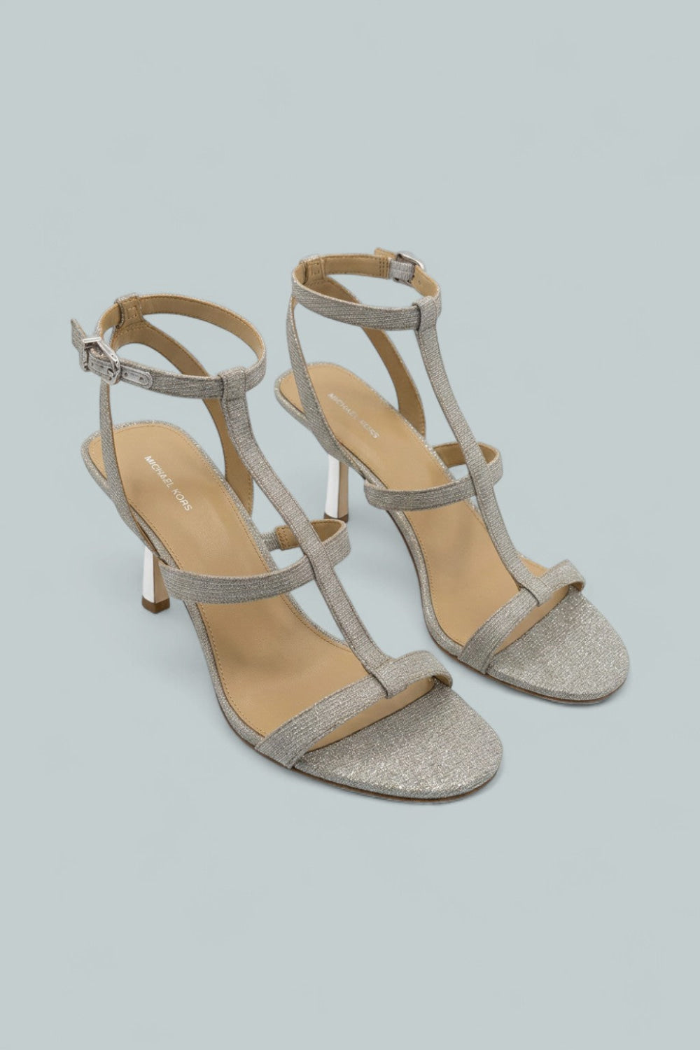 Nara Mid Heel Sandals - Silver - 10 - Sandals