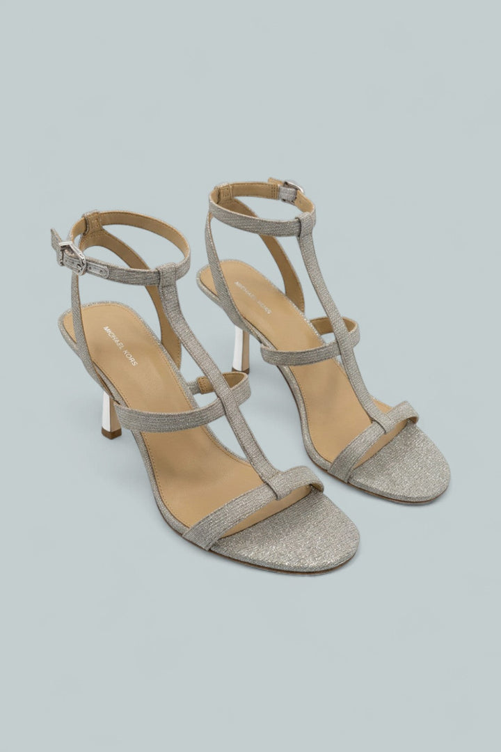 Nara Mid Heel Sandals - Silver - 10 - Sandals