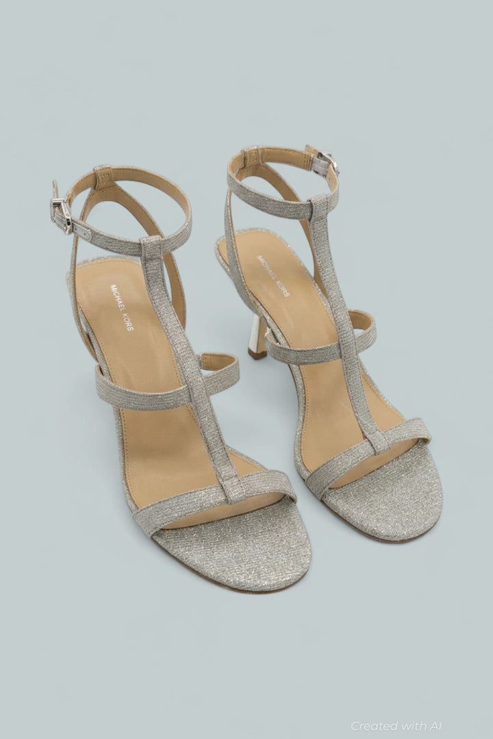 Nara Mid Heel Sandals - Silver - 10 - Sandals