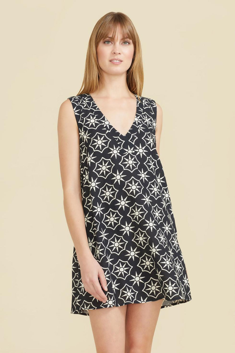 Natalia Dress - Black/Cream - Dresses