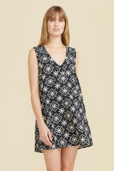 Natalia Dress - Black/Cream - Dresses