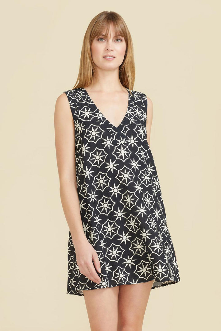 Natalia Dress - Black/Cream - Dresses
