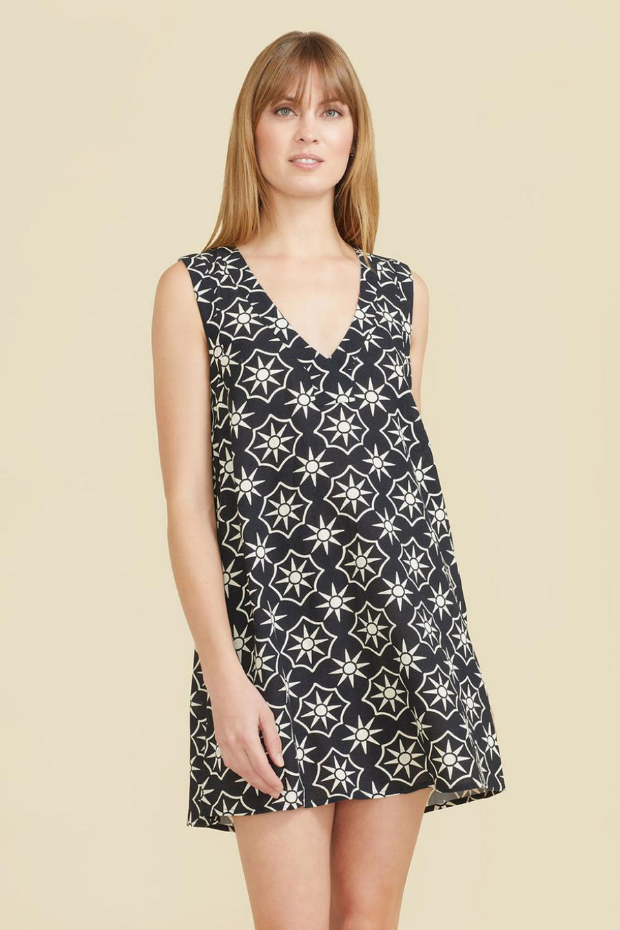 Natalia Dress - Black/Cream - Dresses