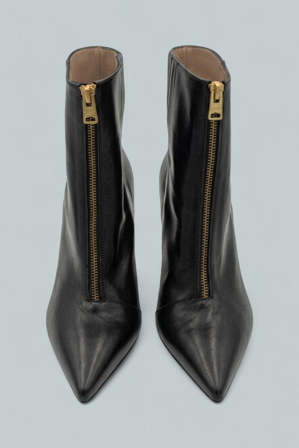 Natasha Leather Ankle Boots - Black/Warm - 10 - Booties