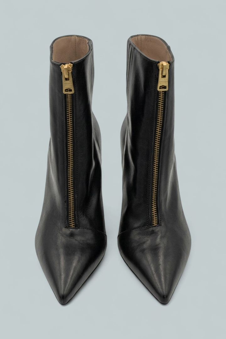 Natasha Leather Ankle Boots - Black/Warm - 10 - Booties