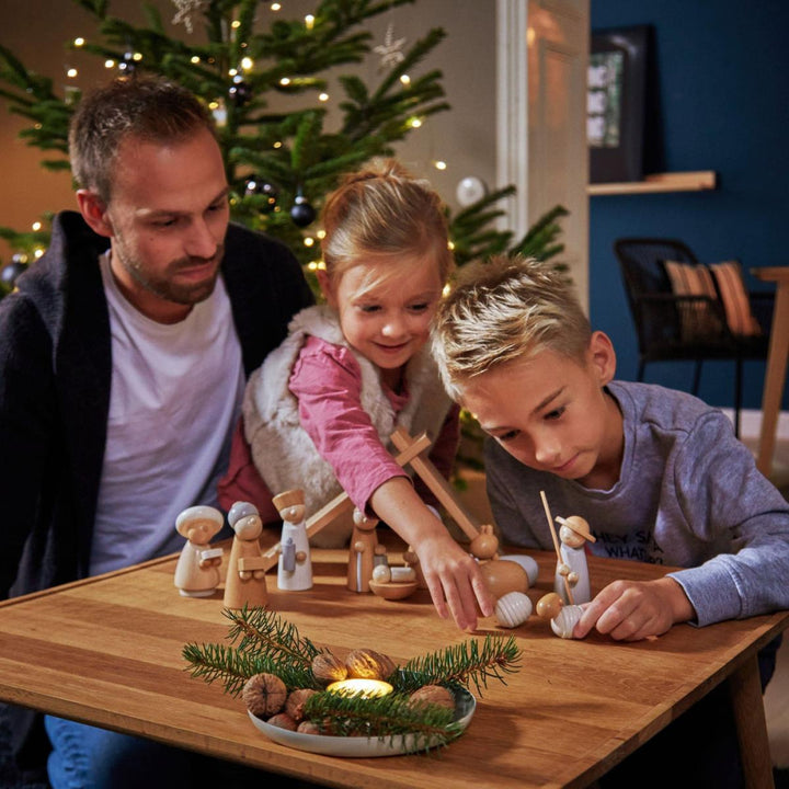 Natural Wood Nativity Set - ’Wooden Toy - Baby Kids Kids Adult Baby’