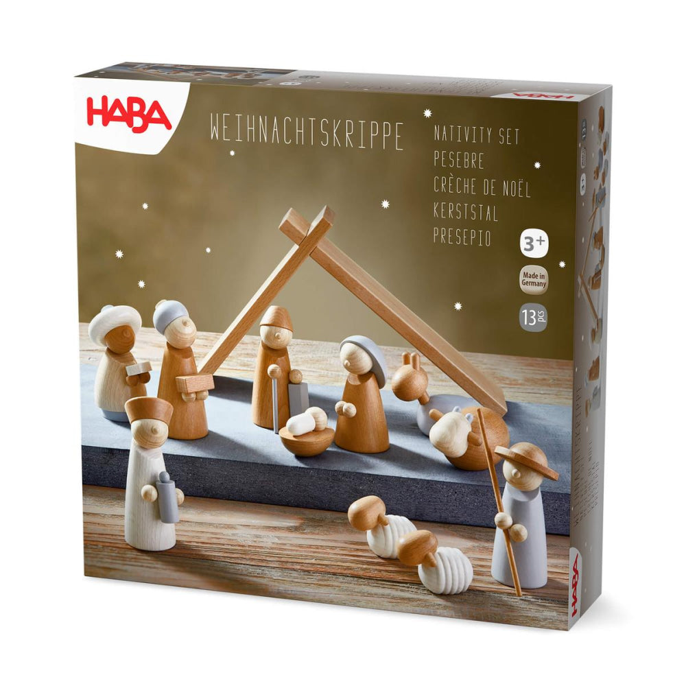 Natural Wood Nativity Set - ’Wooden Toy - Baby Kids Kids Adult Baby’