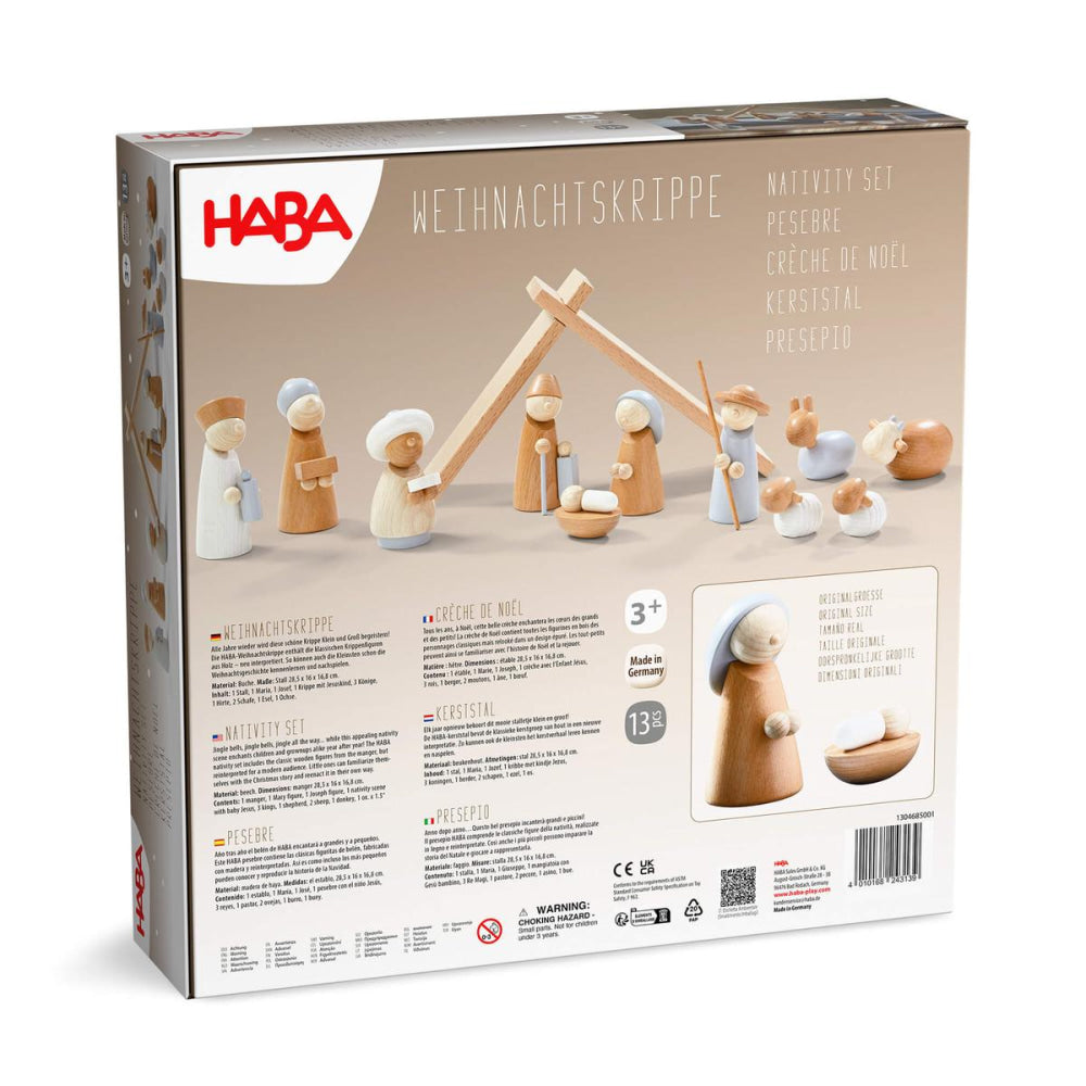 Natural Wood Nativity Set - ’Wooden Toy - Baby Kids Kids Adult Baby’