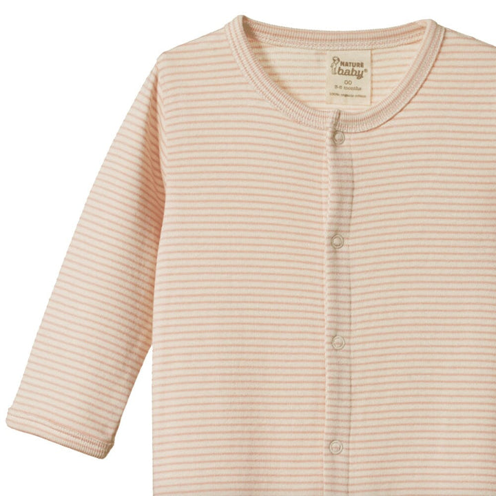 Cotton Stretch & Grow - Rose Dust Pinstripe Sleepwear Nature Baby 