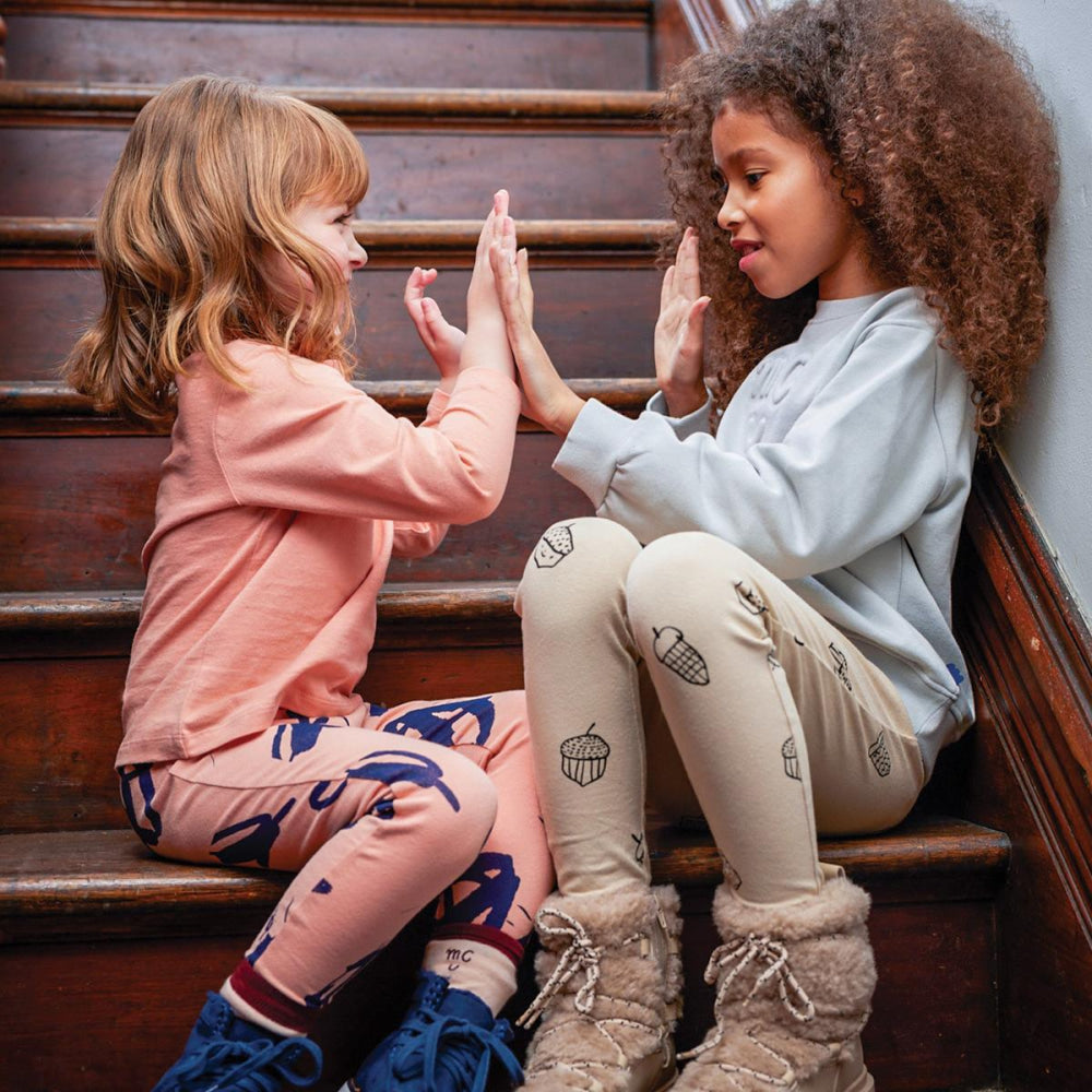 Nature’s Canvas Kid Leggings - Terracoral/navy - FINAL SALE - Leggings