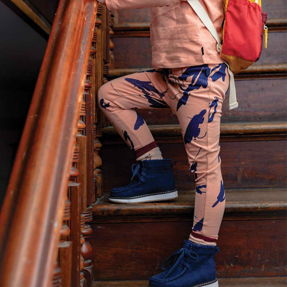 Nature’s Canvas Kid Leggings - Terracoral/navy - FINAL SALE - Leggings