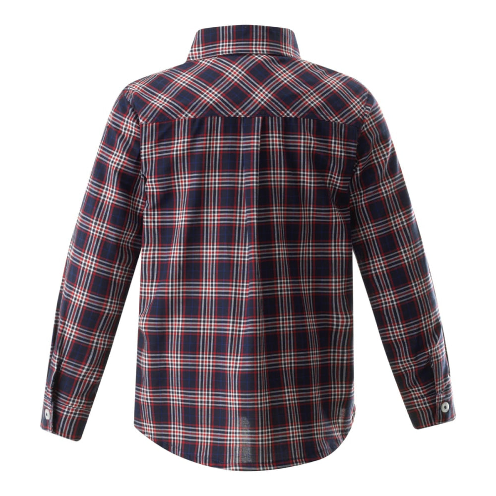 Navy Check Shirt - 10y - Button Down Shirt