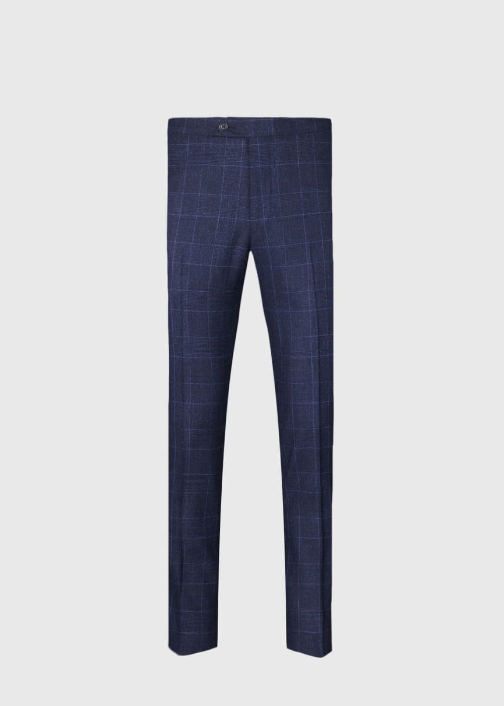 Navy Plaid Double Breasted Suit - Navy - Suit