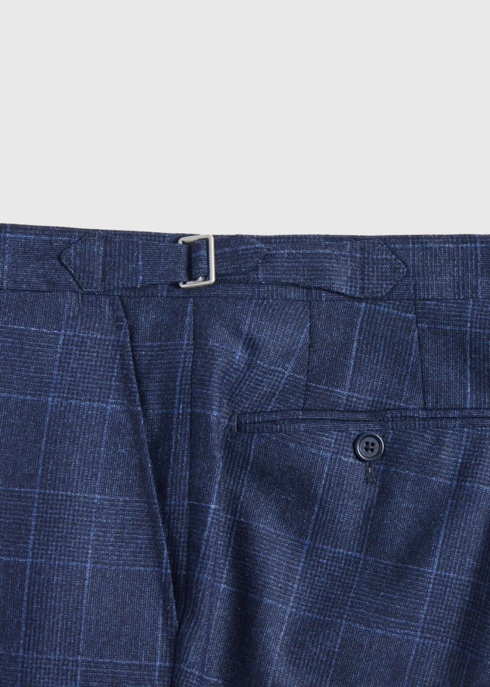 Navy Plaid Double Breasted Suit - Navy - Suit