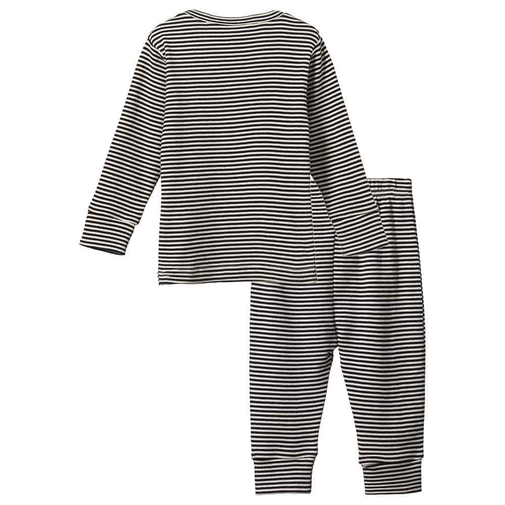 Long Sleeve Pajama Set - Navy Stripe Sleep + Lounge Nature Baby 