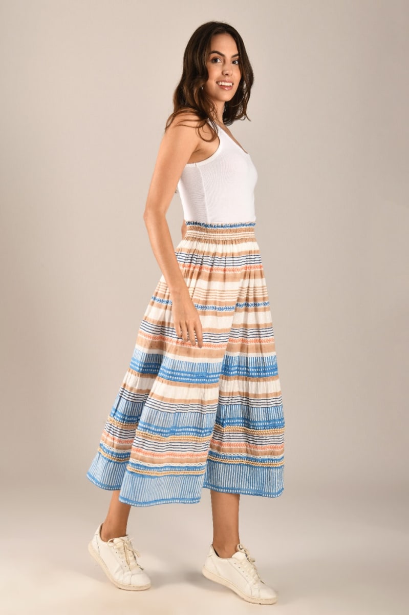 Reema Midi Skirt - Beige