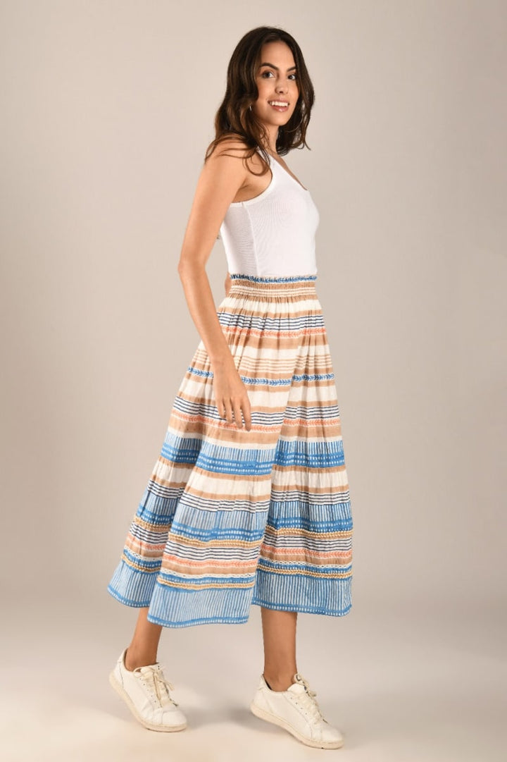Reema Midi Skirt - Beige