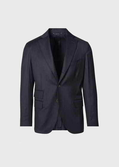 Silk & Wool Single Breasted Jacket - Grey
