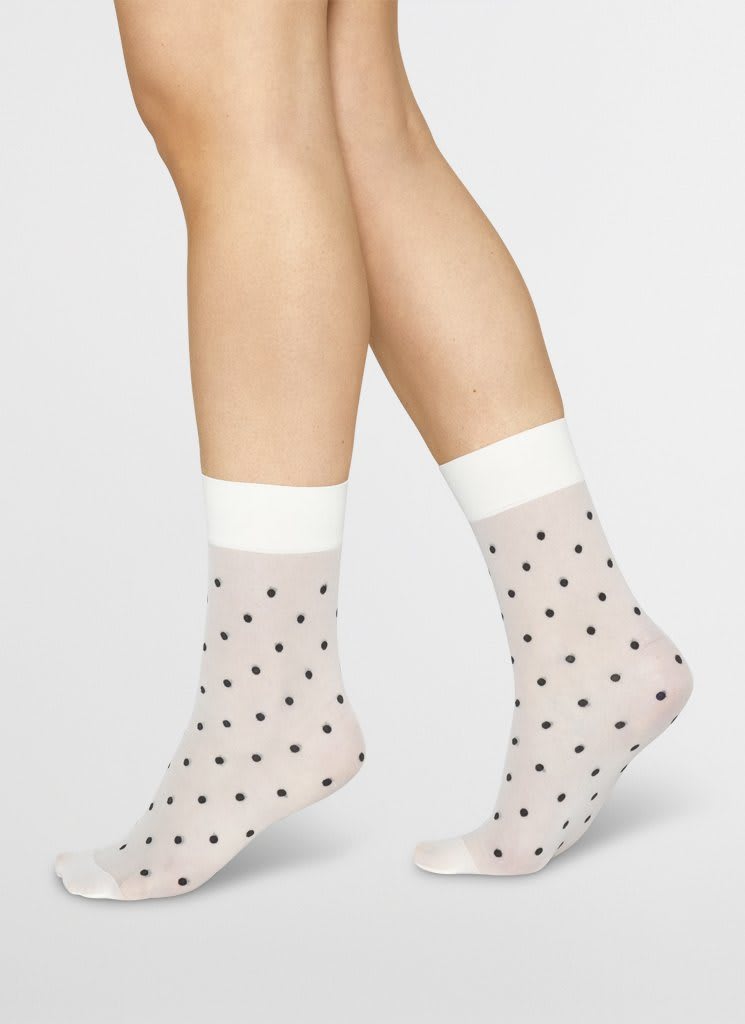 Eva Dot Sock Set - Ivory/Pink