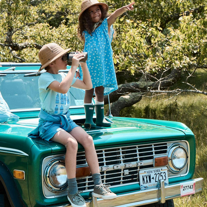 Recycled Cotton Ten Bottle Kid T-shirt - Sterling Blue/della Blue