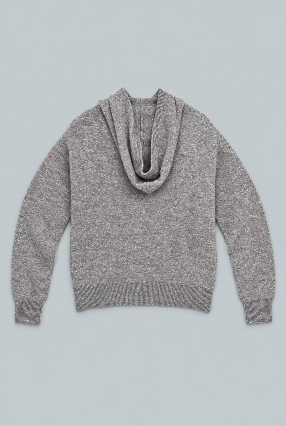 Nellie Cashmere Hoodie - Gray Donegal - XS - Hoodie