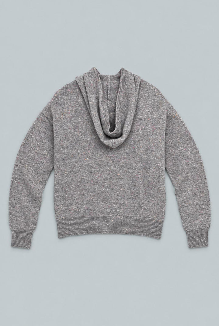 Nellie Cashmere Hoodie - Gray Donegal - XS - Hoodie