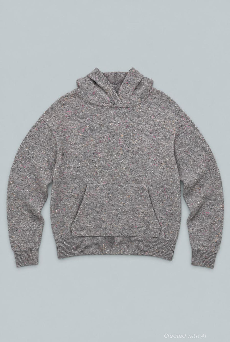 Nellie Cashmere Hoodie - Gray Donegal - XS - Hoodie