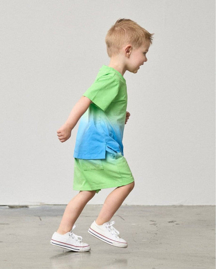 Neon Ombre Short - Green/Blue - Shorts