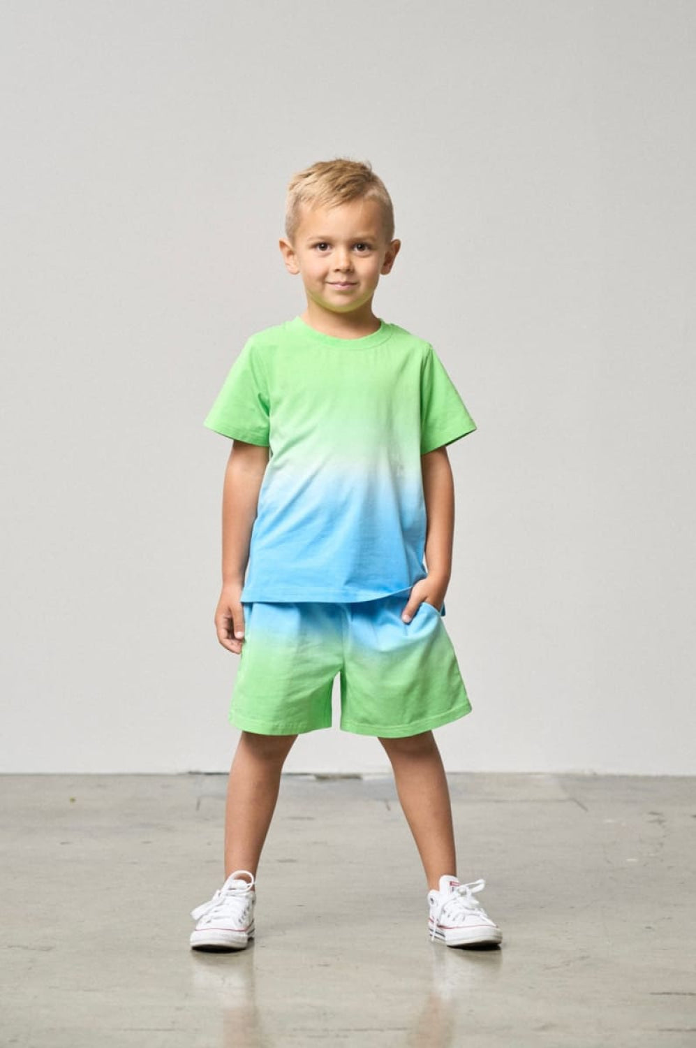 Neon Ombre Short - Green/Blue - Shorts