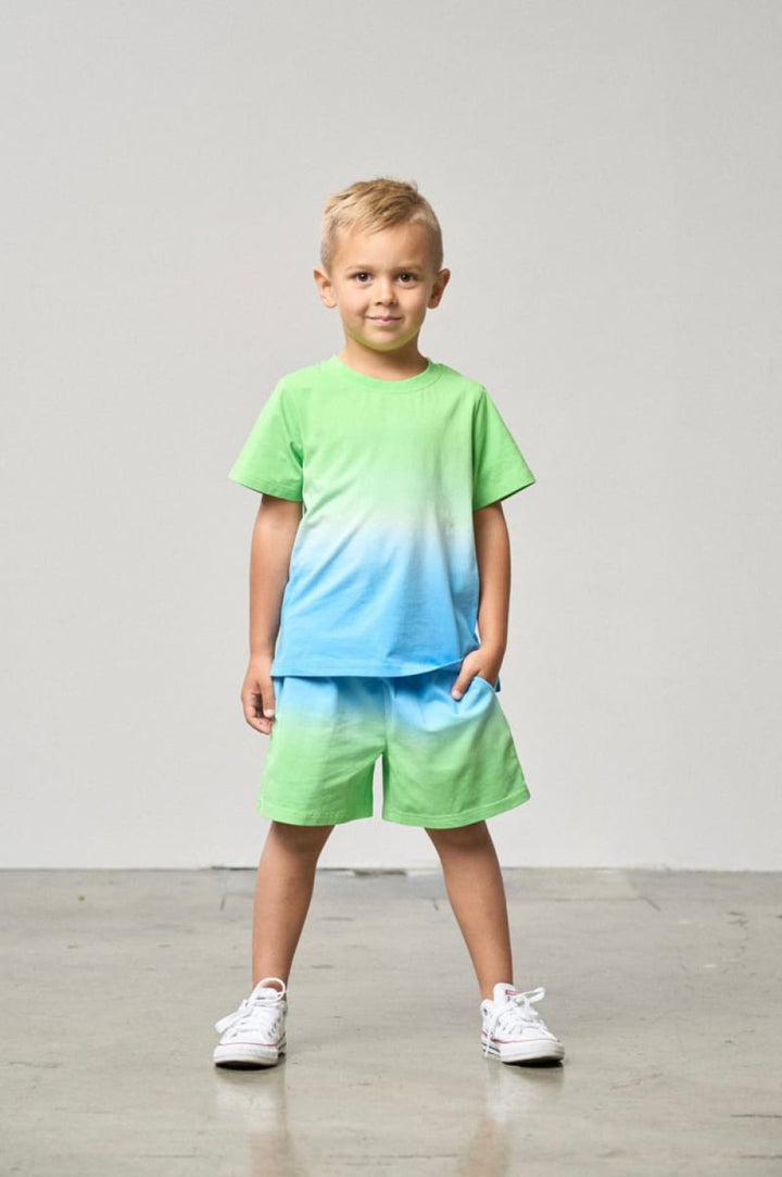 Neon Ombre Short - Green/Blue - Shorts