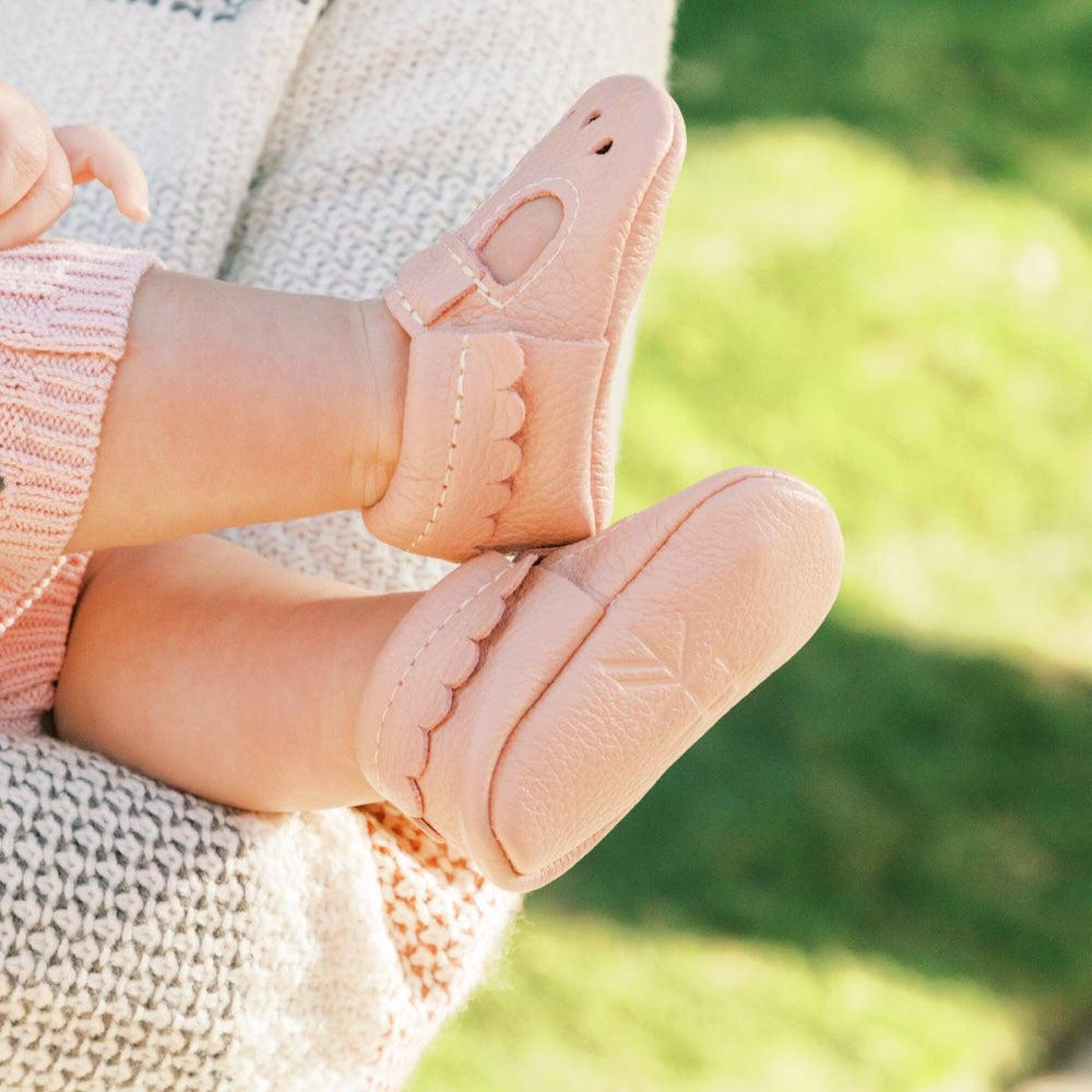 Newborn Blush Mary Jane Baby Shoe - Soft Sole / Newborn - ’Flats - Baby Kids Adult All’