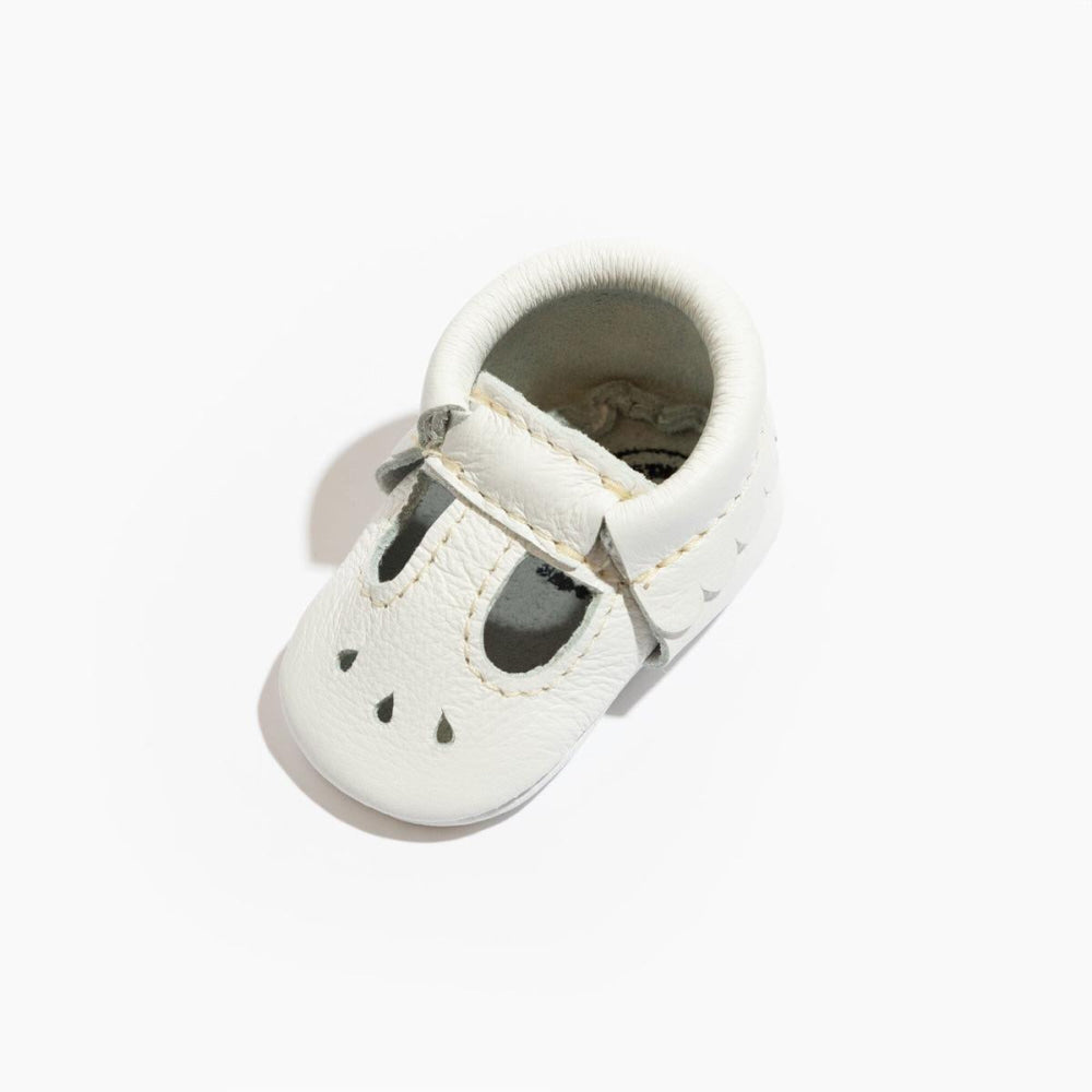 Newborn Bright White Mary Jane Baby Shoe - Soft Sole / Newborn - ’Flats - Baby Kids Adult All’