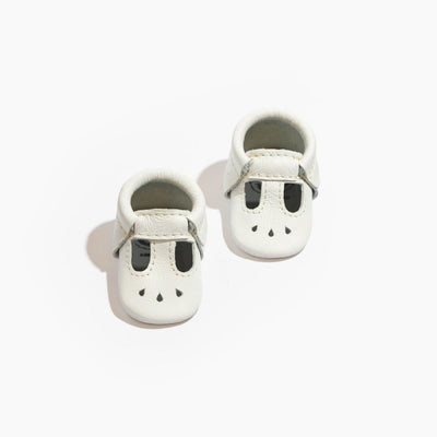 Newborn Bright White Mary Jane Baby Shoe - Soft Sole / Newborn - ’Flats - Baby Kids Adult All’