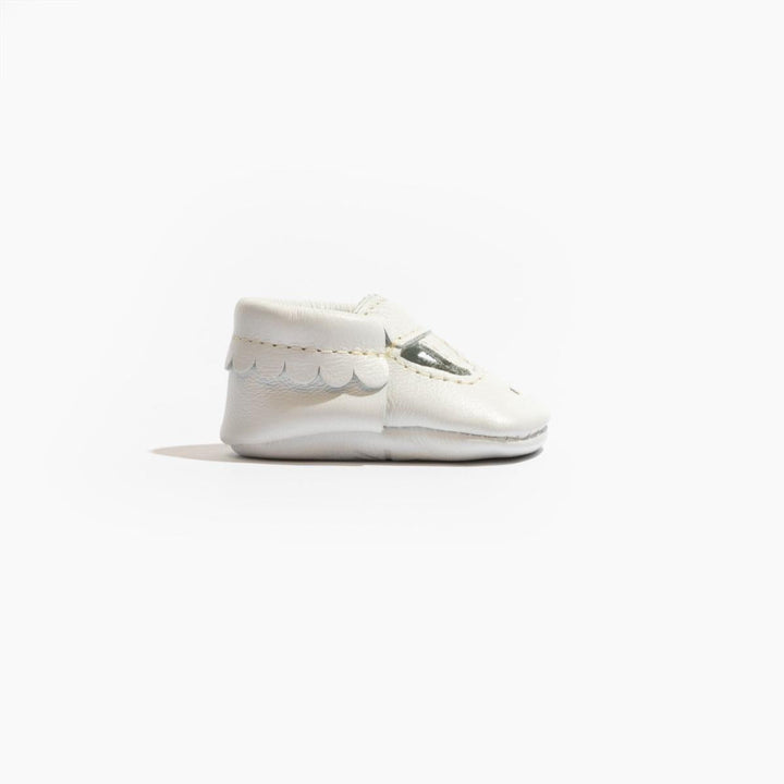 Newborn Bright White Mary Jane Baby Shoe - Soft Sole / Newborn - ’Flats - Baby Kids Adult All’