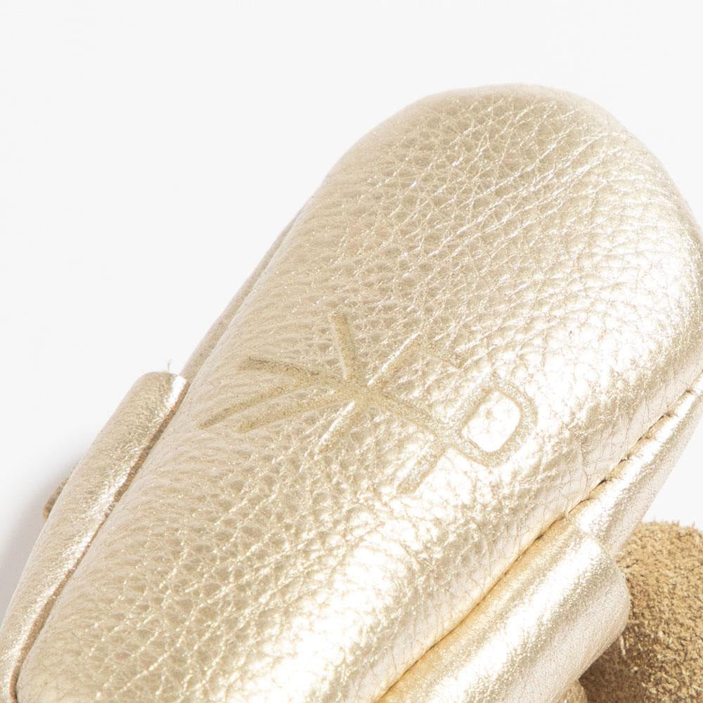 Newborn Platinum Knotted Bow Baby Shoe - Soft Sole / Newborn - ’Flats - Baby Kids Adult All’