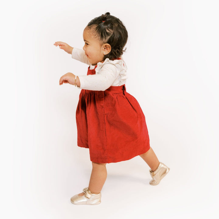 Newborn Platinum Knotted Bow Baby Shoe - Soft Sole / Newborn - ’Flats - Baby Kids Adult All’