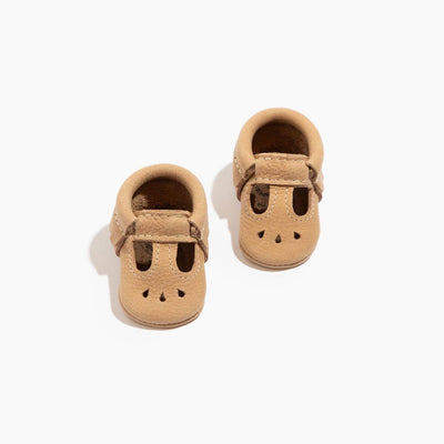 Newborn Weathered Brown Mary Jane Baby Shoe - Soft Sole / Newborn - ’Flats - Baby Kids Adult All’