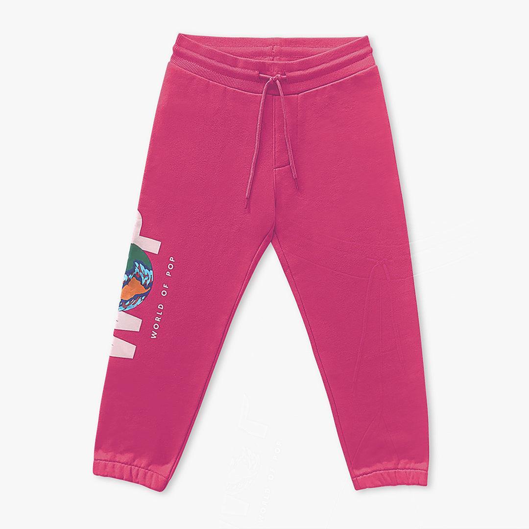 Children's joggers in organic cotton - Pink