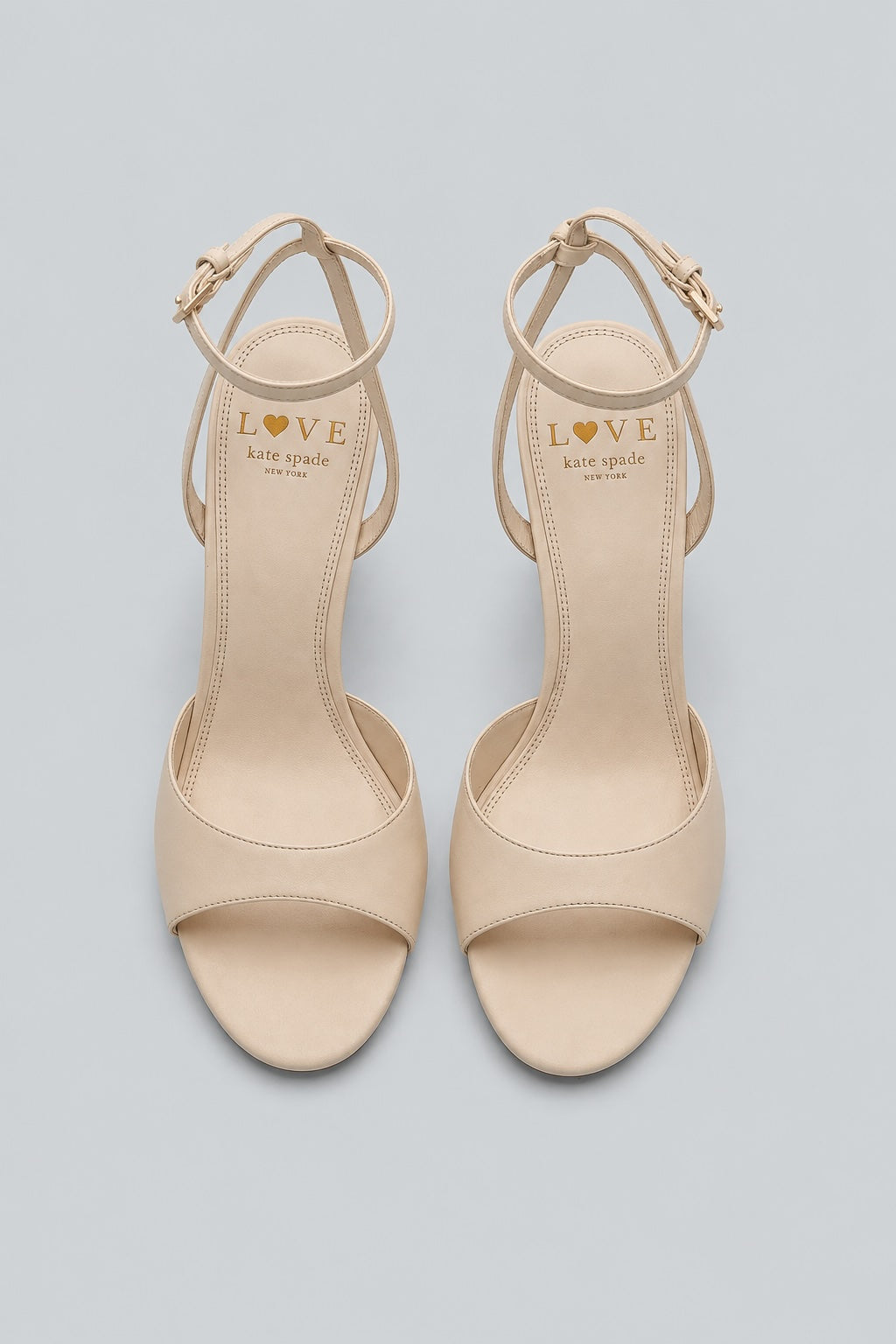 Heart Heel Sandals - Cream
