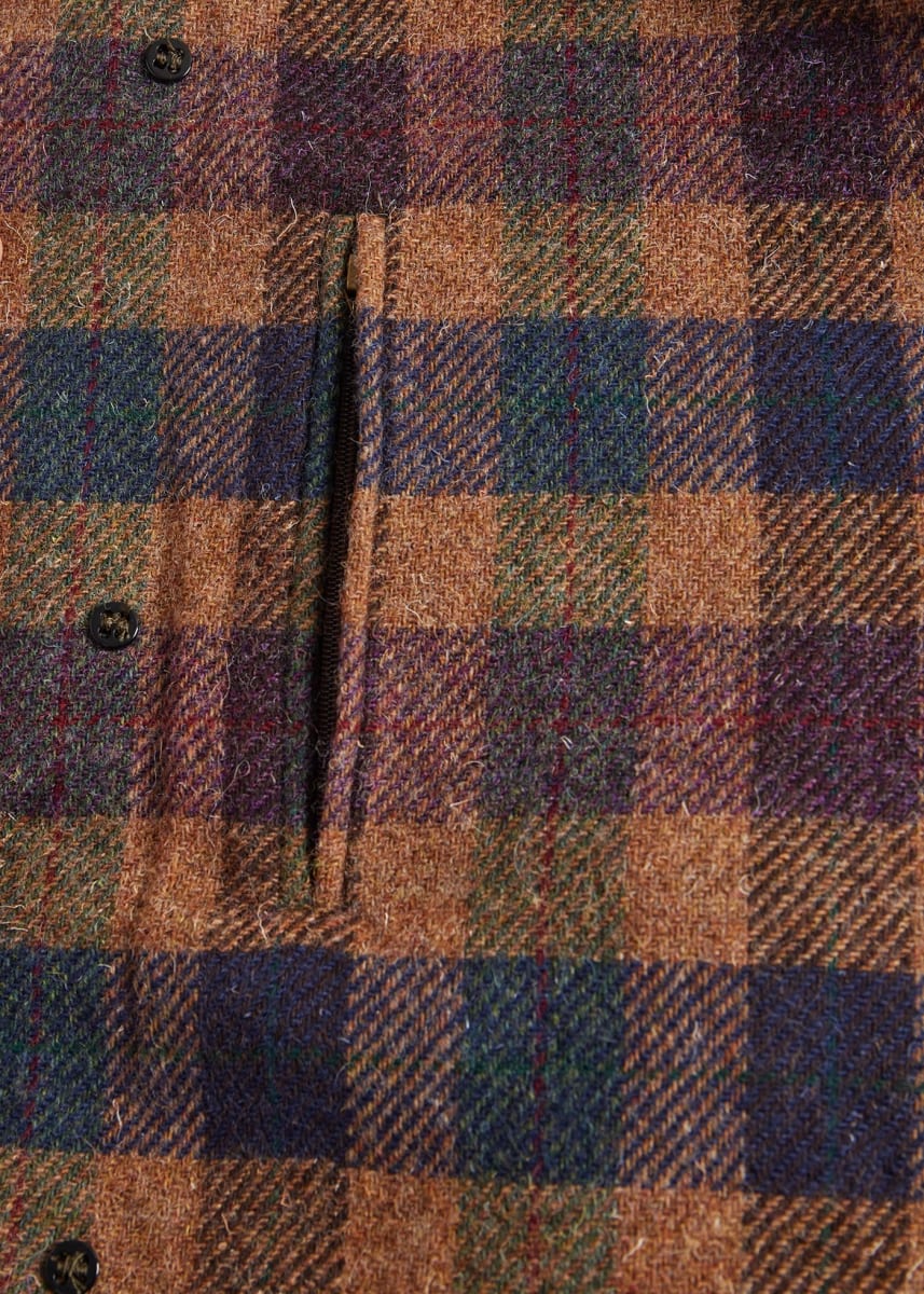Shetland Wool A-Line Coat - Multi