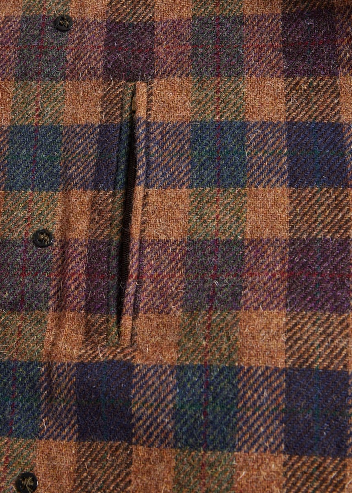 Shetland Wool A-Line Coat - Multi