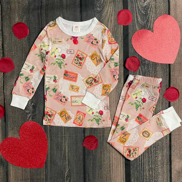 Long John Pajama Set - Love
