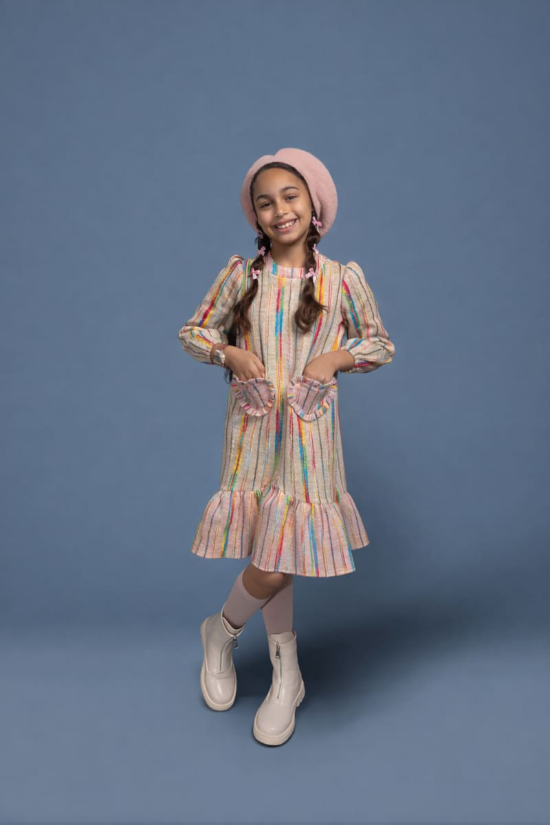 Pocketful of Love Dress - Pink and Ivory