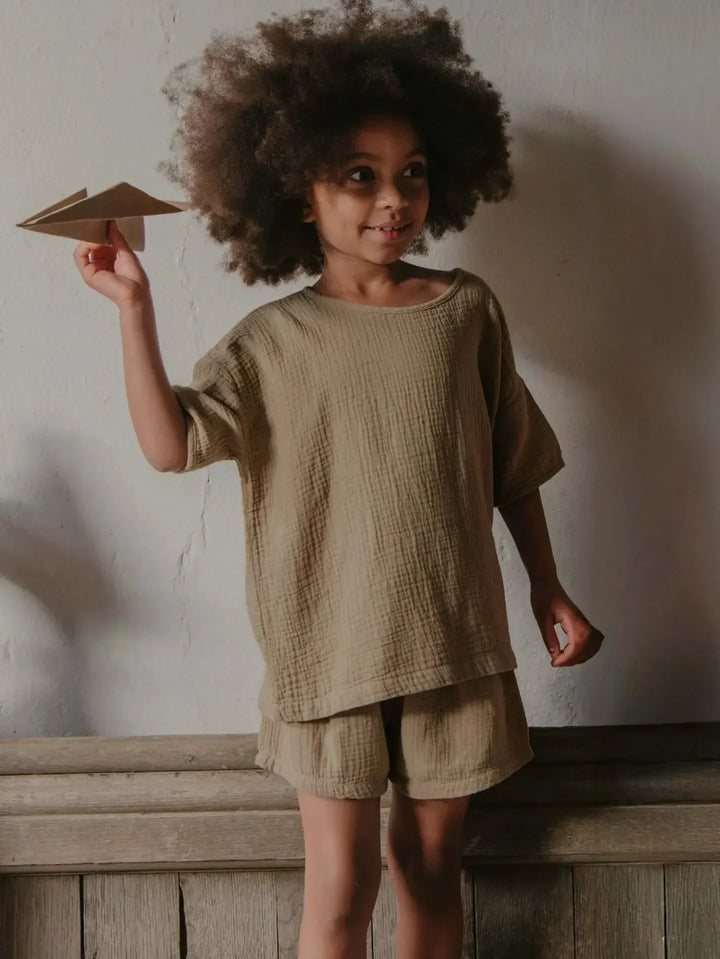 The Muslin Top - Sand