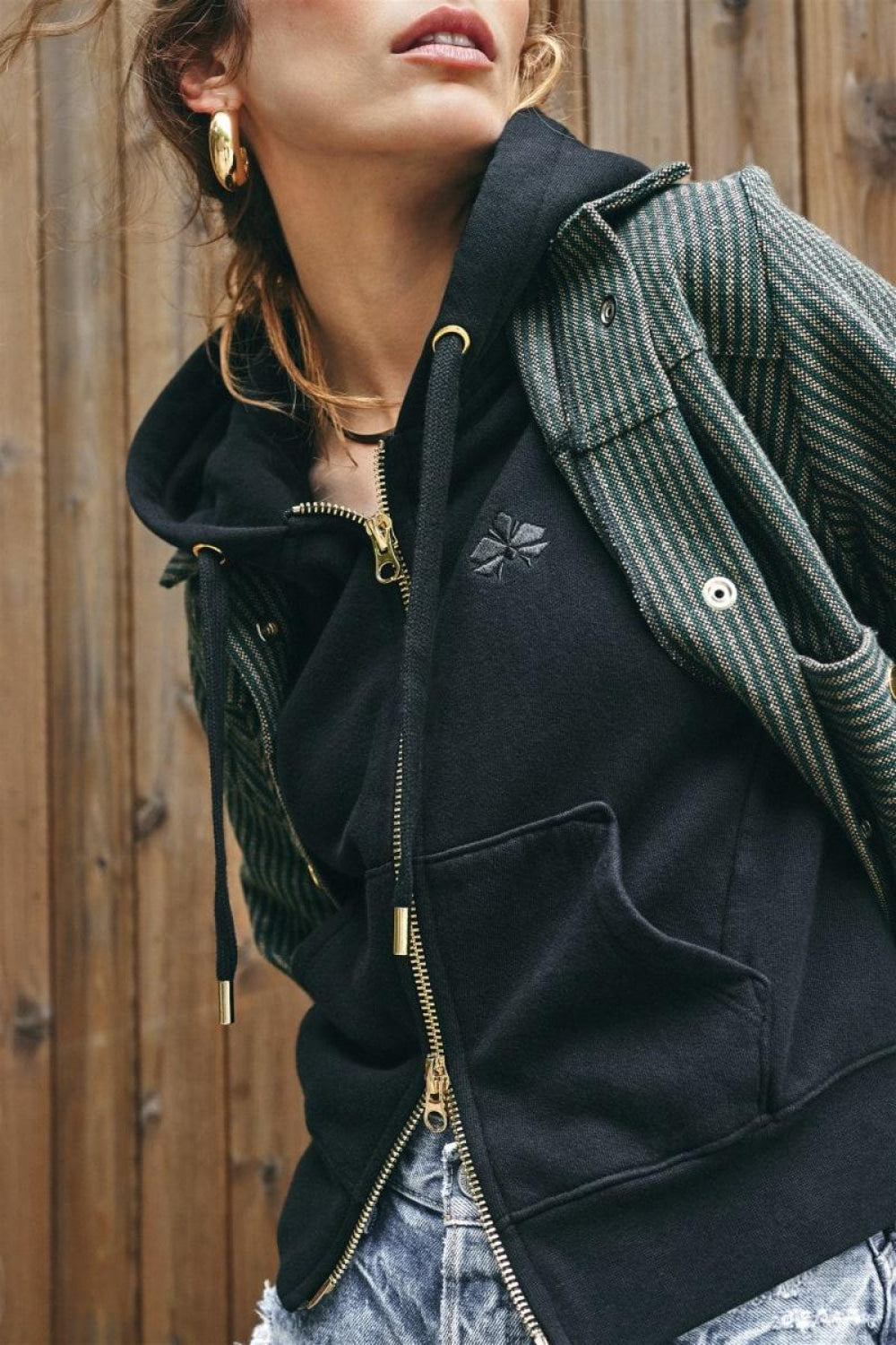 No. 1 Black Zip Hoodie - Black - Hoodie