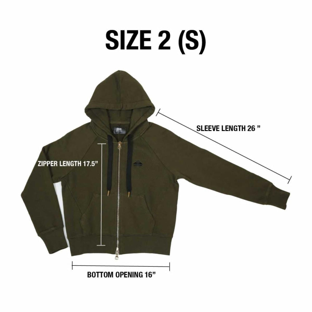 No. 1 Olive Zip Hoodie - Olive - Hoodie