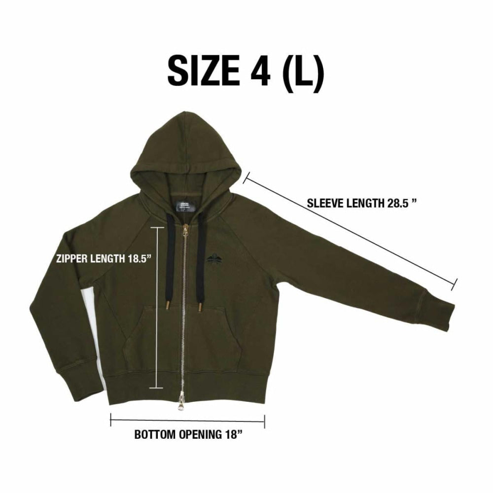 No. 1 Olive Zip Hoodie - Olive - Hoodie