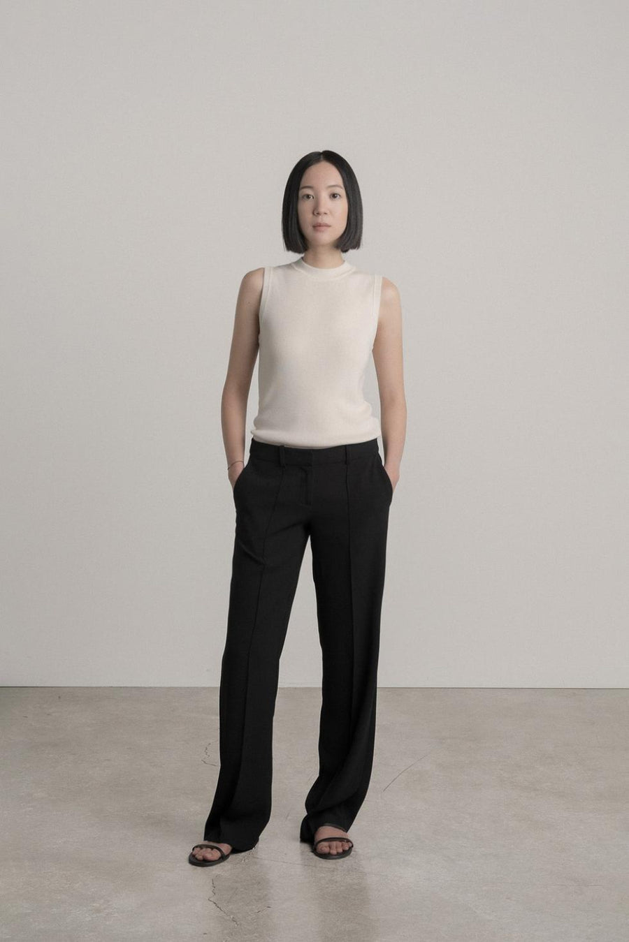 No.12 Crew Tank - Salt - Tank Top