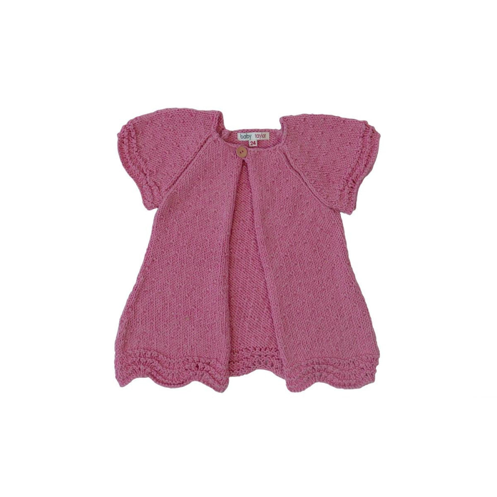Noa Cardigan (Hand-knitted) - Peach - 12M - Cardigan