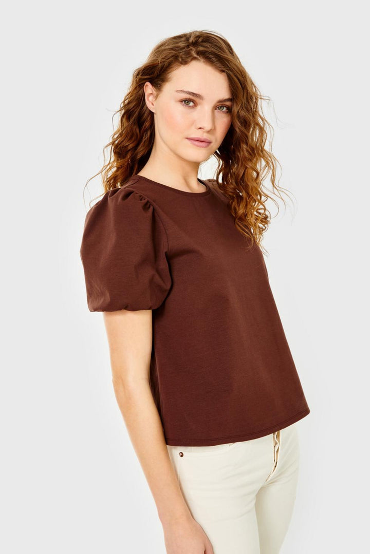 Noemie Top - Chicory Coffee - Blouse